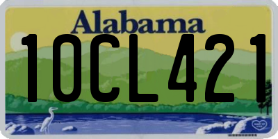 AL license plate 10CL421