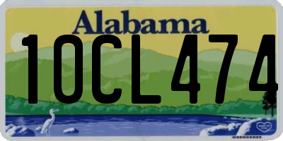 AL license plate 10CL474