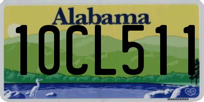 AL license plate 10CL511