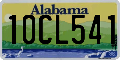 AL license plate 10CL541