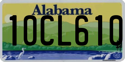 AL license plate 10CL610