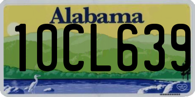 AL license plate 10CL639