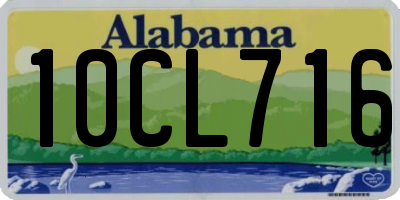 AL license plate 10CL716