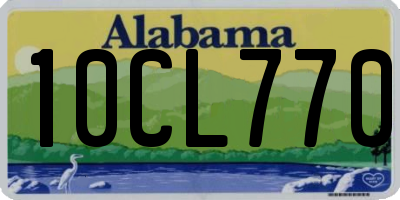 AL license plate 10CL770