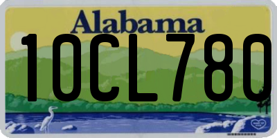 AL license plate 10CL780