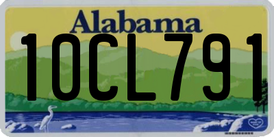 AL license plate 10CL791