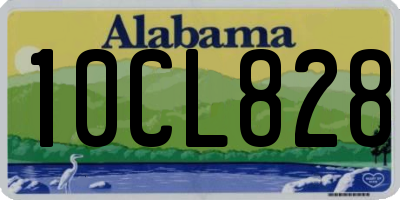 AL license plate 10CL828