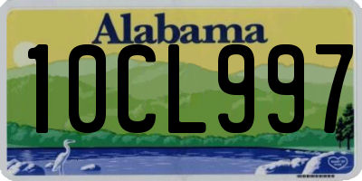 AL license plate 10CL997