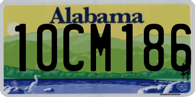 AL license plate 10CM186