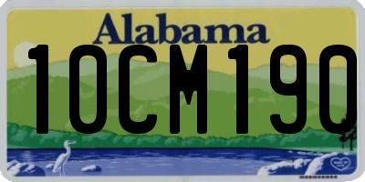 AL license plate 10CM190