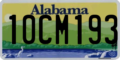 AL license plate 10CM193