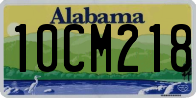 AL license plate 10CM218