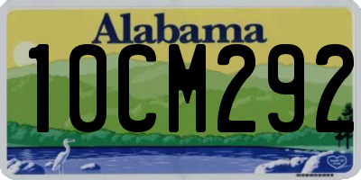 AL license plate 10CM292