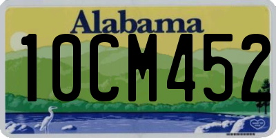 AL license plate 10CM452