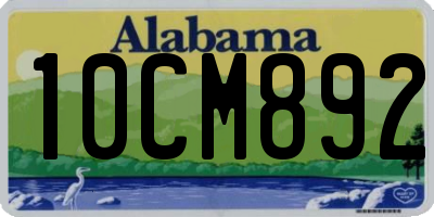 AL license plate 10CM892