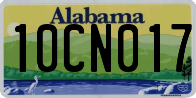 AL license plate 10CN017