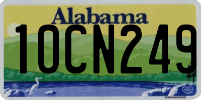 AL license plate 10CN249
