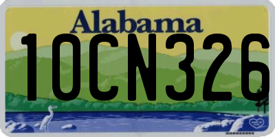 AL license plate 10CN326
