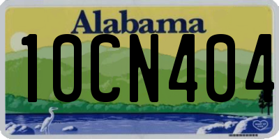 AL license plate 10CN404