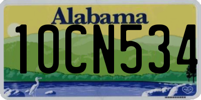 AL license plate 10CN534