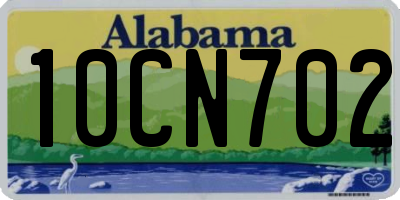 AL license plate 10CN702