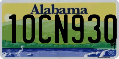 AL license plate 10CN930