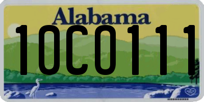 AL license plate 10CO111
