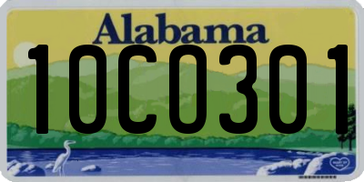 AL license plate 10CO301