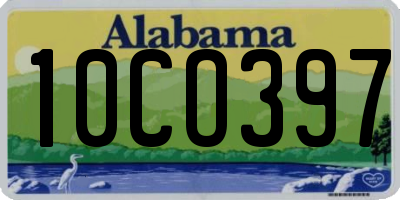AL license plate 10CO397