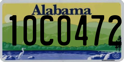 AL license plate 10CO472