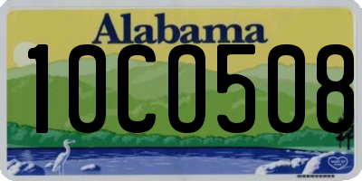AL license plate 10CO508