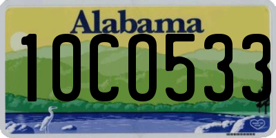 AL license plate 10CO533