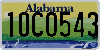 AL license plate 10CO543