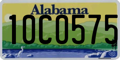 AL license plate 10CO575