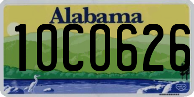 AL license plate 10CO626