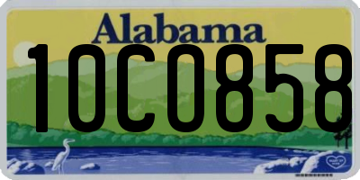 AL license plate 10CO858