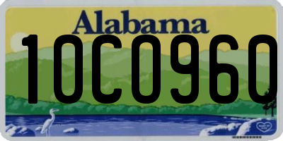 AL license plate 10CO960