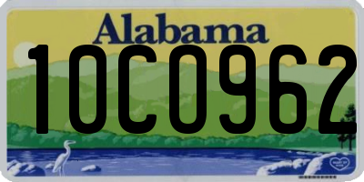 AL license plate 10CO962