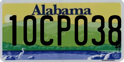 AL license plate 10CP038