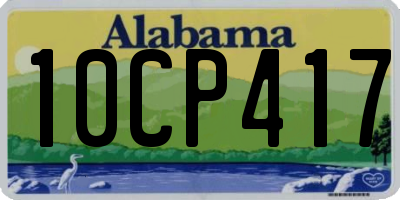 AL license plate 10CP417