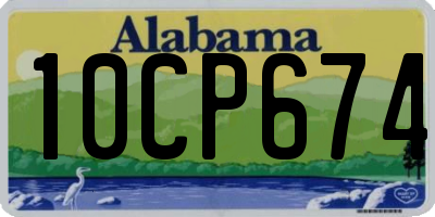 AL license plate 10CP674
