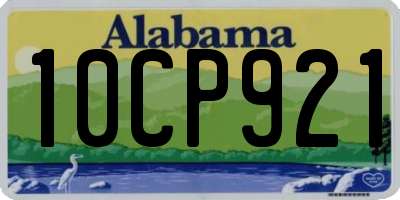 AL license plate 10CP921