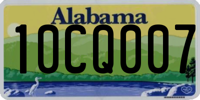 AL license plate 10CQ007