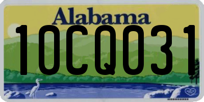 AL license plate 10CQ031