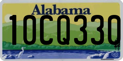 AL license plate 10CQ330