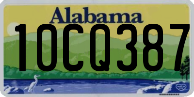 AL license plate 10CQ387