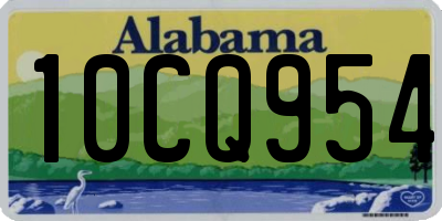 AL license plate 10CQ954