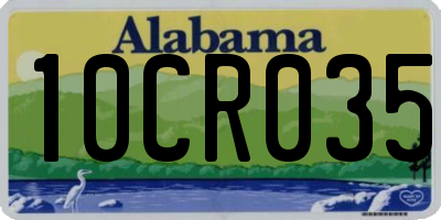 AL license plate 10CR035