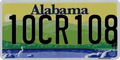 AL license plate 10CR108
