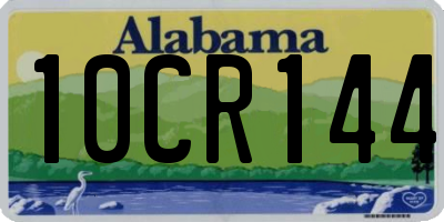 AL license plate 10CR144